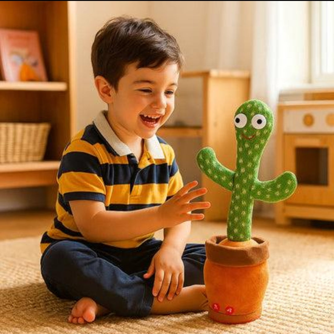 Dancing & Talking Cactus Toy | Voice Repeating Musical Plush | Fun Gift for Kids