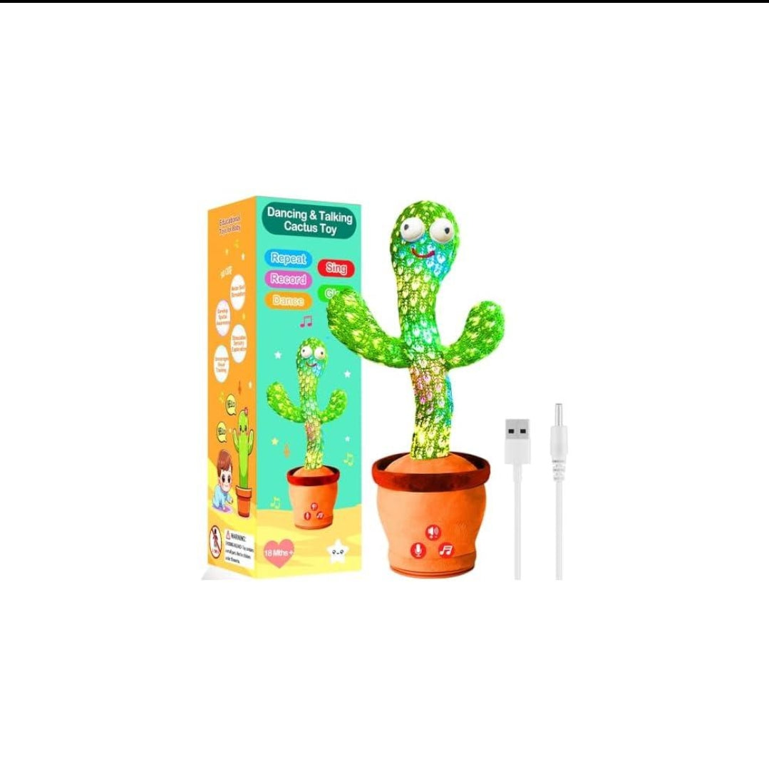 Dancing & Talking Cactus Toy | Voice Repeating Musical Plush | Fun Gift for Kids