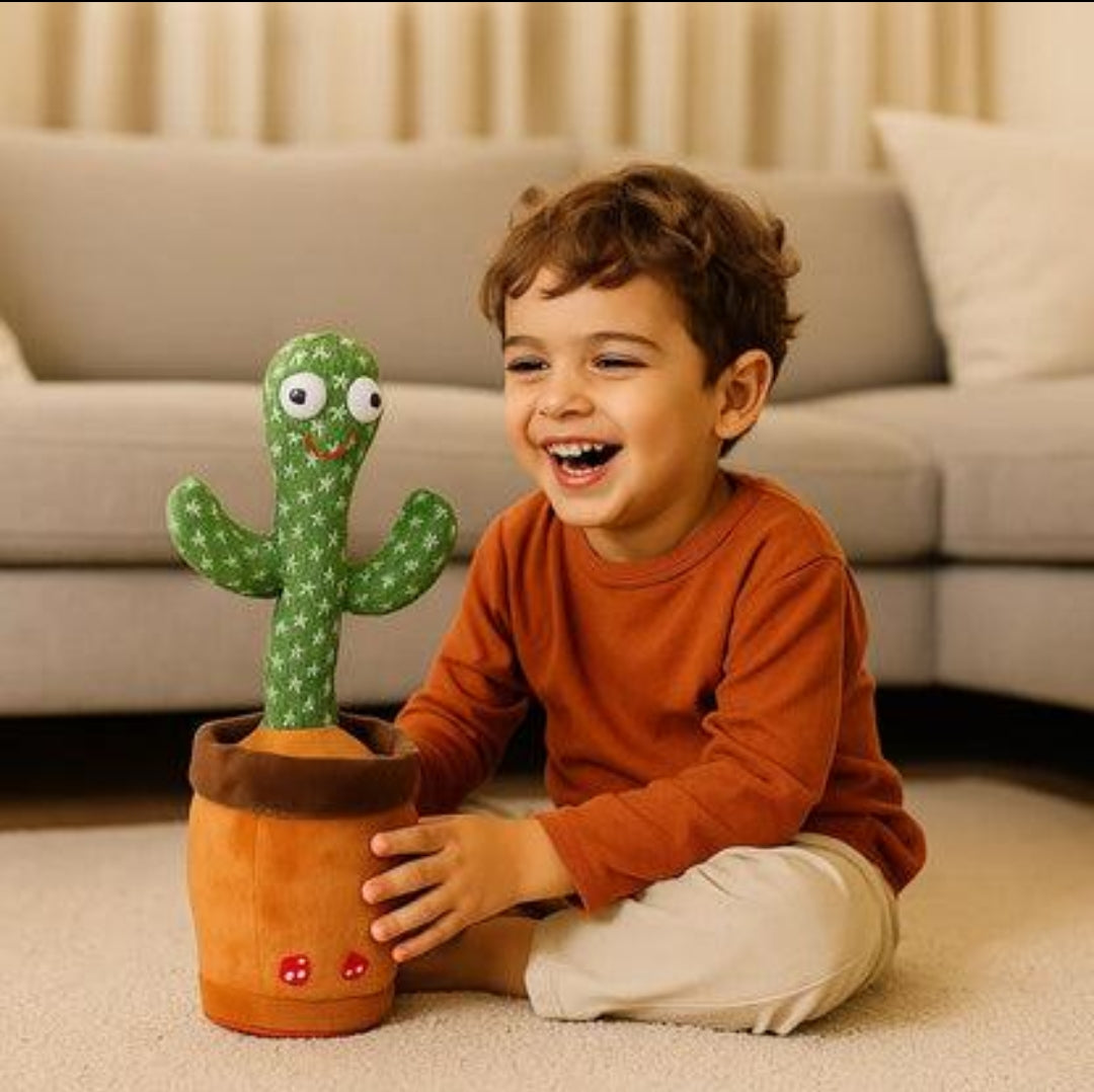 Dancing & Talking Cactus Toy | Voice Repeating Musical Plush | Fun Gift for Kids