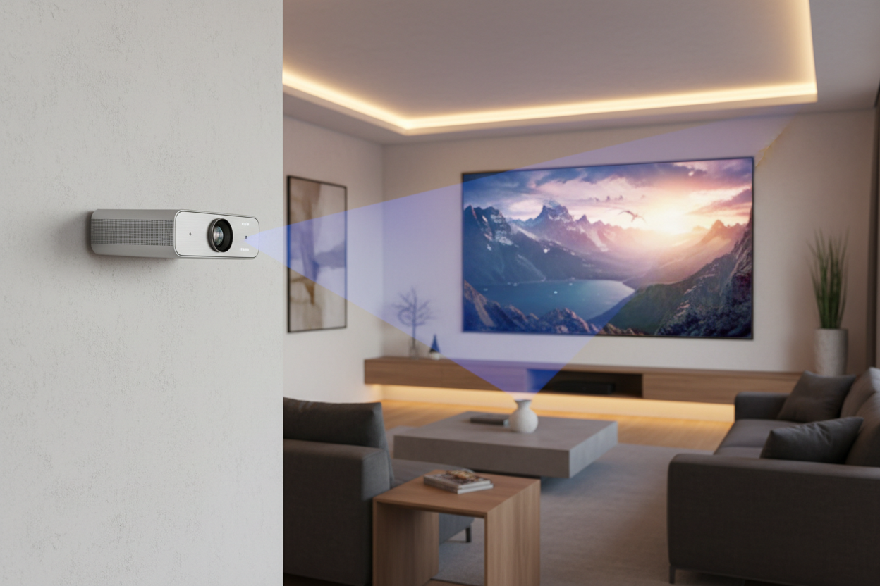 Smart Mini Projector | Full HD 1080P Support | WiFi & Bluetooth | Portable Home Theater